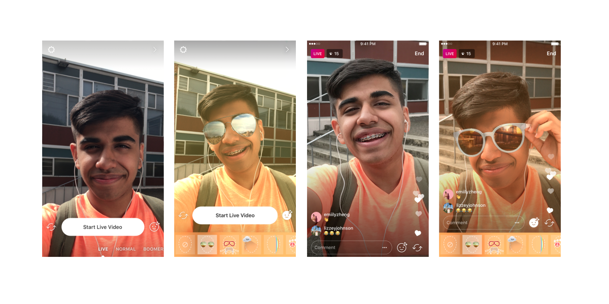 Instagram Adds Live Face Filters for Video Streaming On Stories