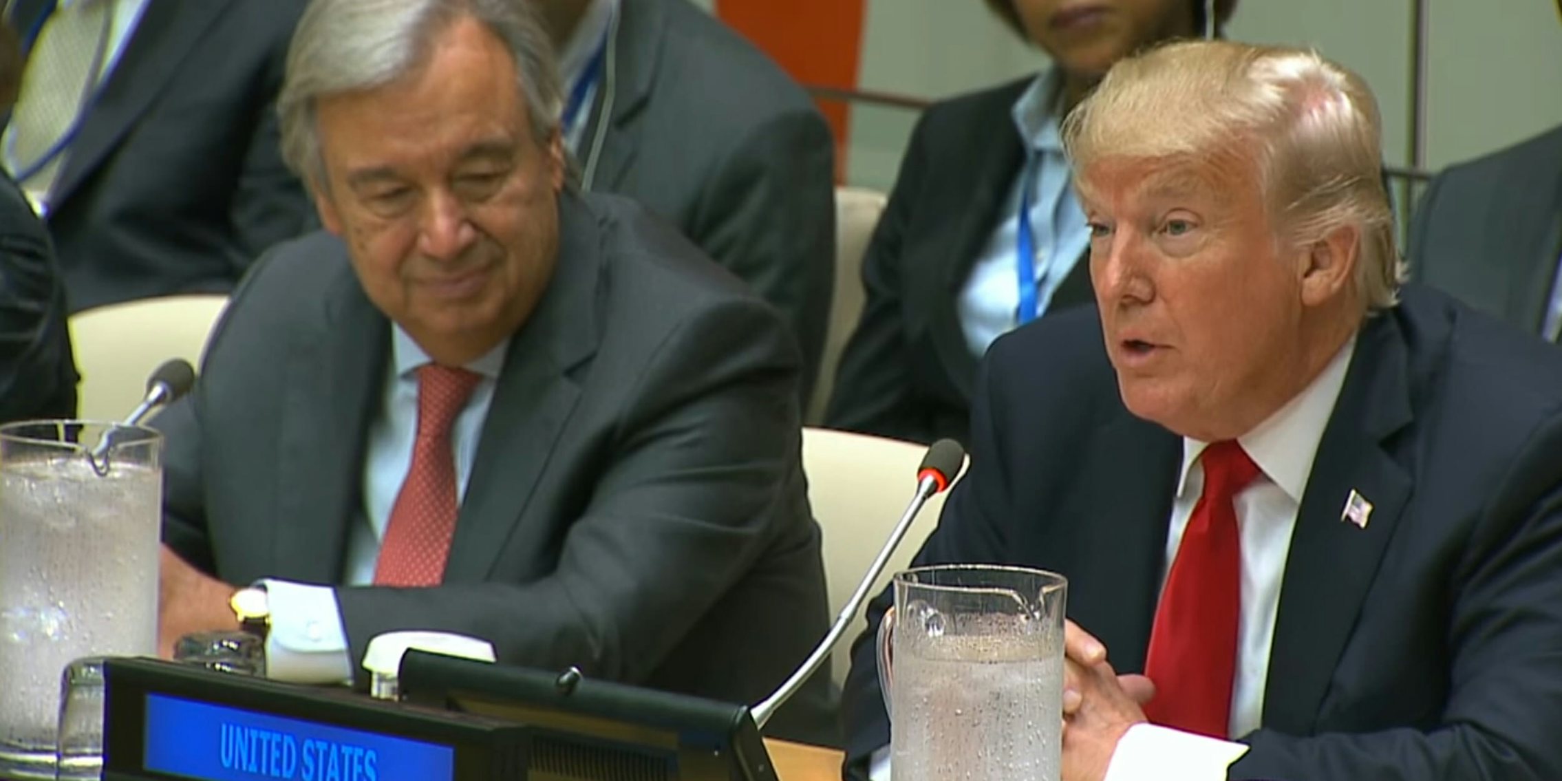 Donald Trump speaks at the United Nations on Sept. 18, 2017.