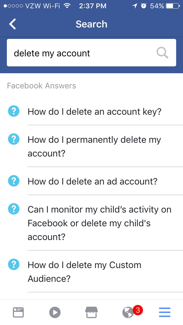 how to delete your facebook