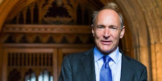a better internet: Tim Berners-Lee arriving at the Guildhall