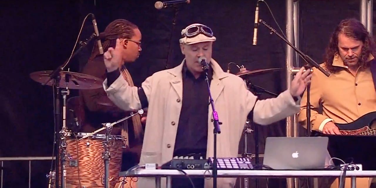 Thomas Dolby performs 'She Blinded Me With Science" at the March for Science