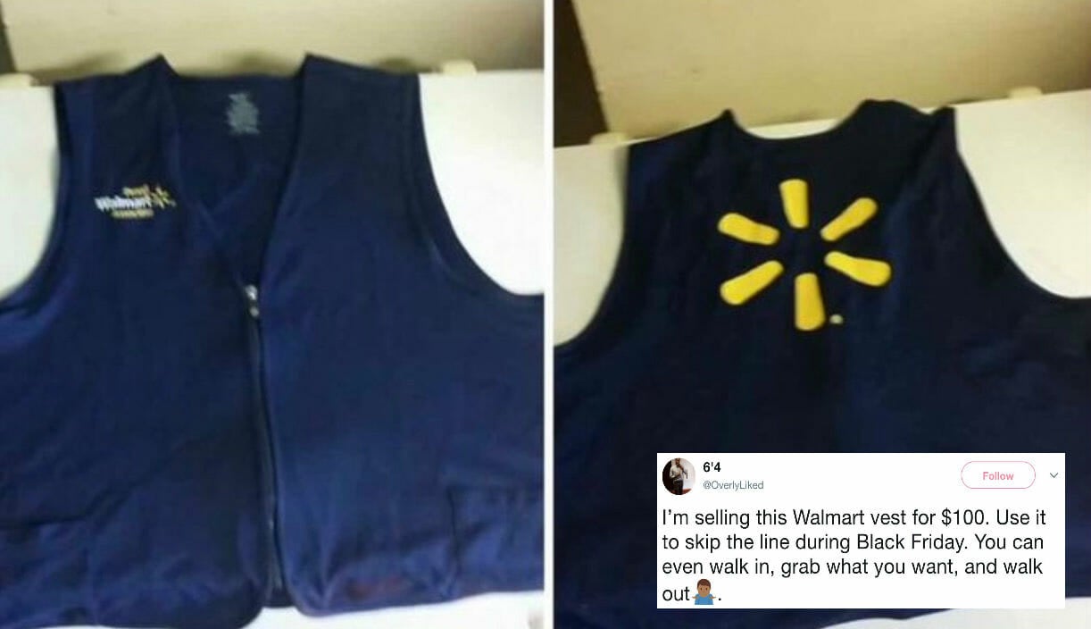 Old Walmart Vest For Sale on Twitter Goes Viral Ahead of Black Friday