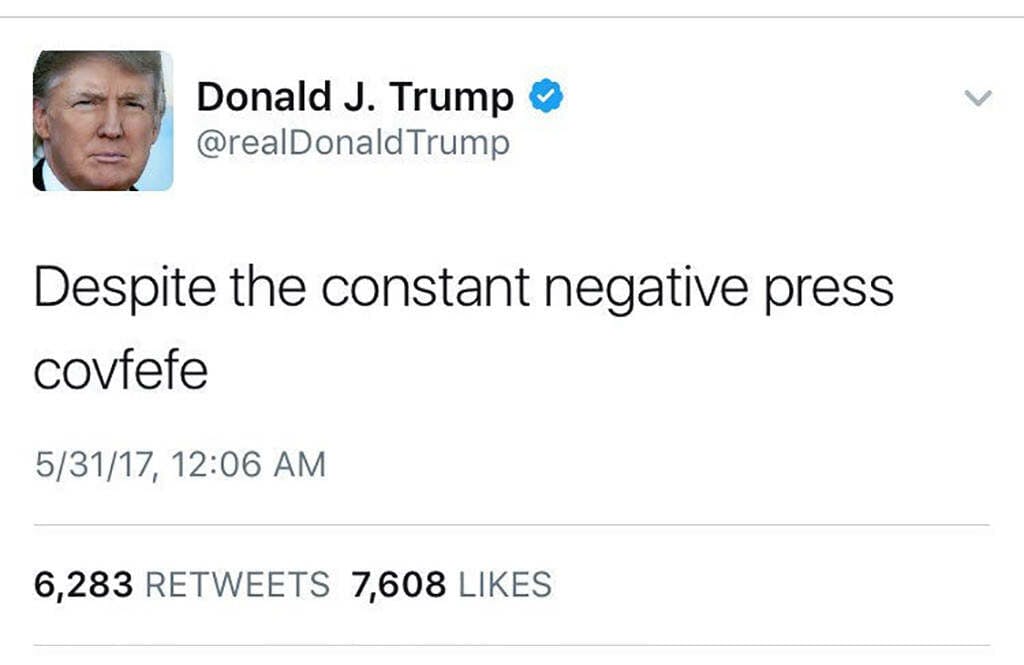 Trump Covfefe Tweet Original
