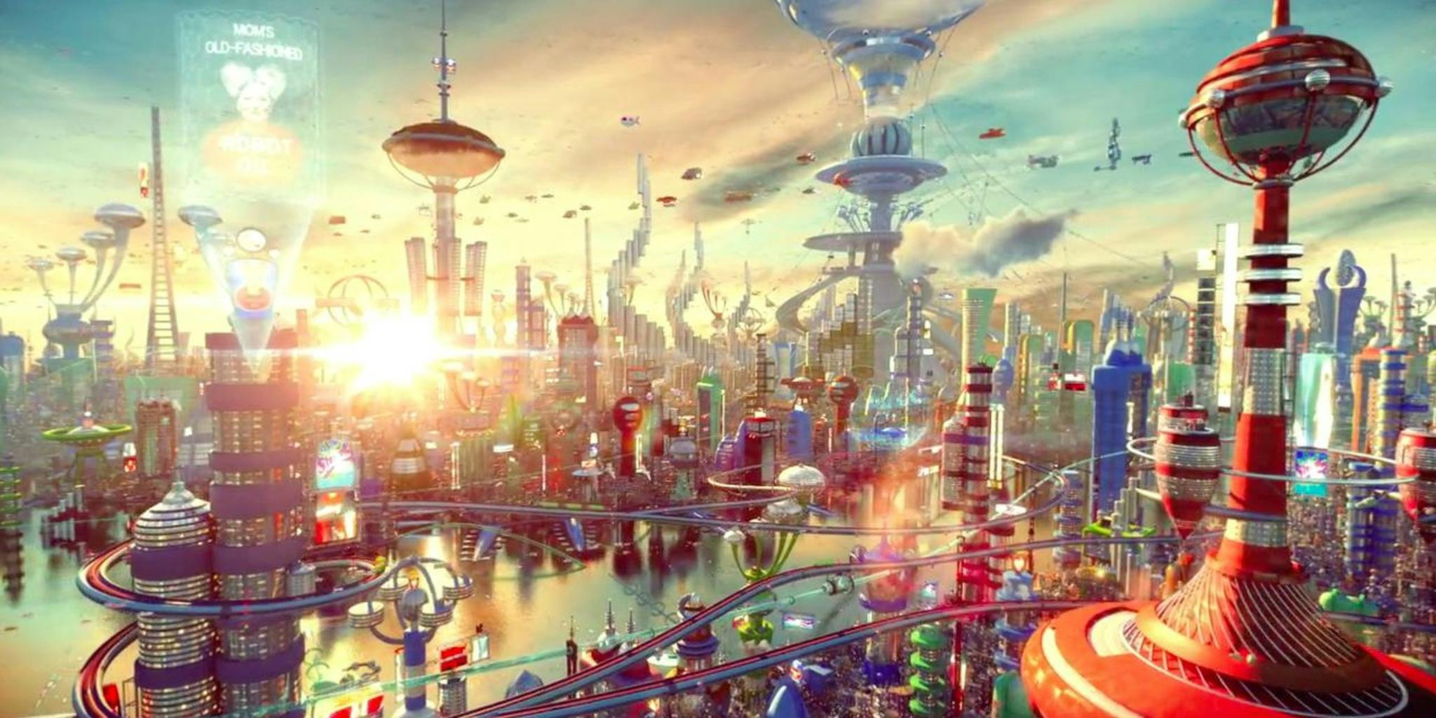 Как изменится мир через 20 лет. Футурама город. Футурама 3д. Город будущего. Фантастические города будущего.