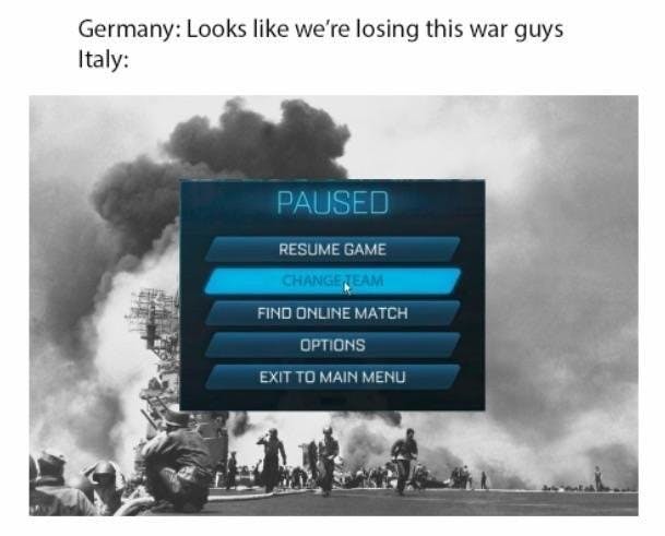 italy changed teams in wwii