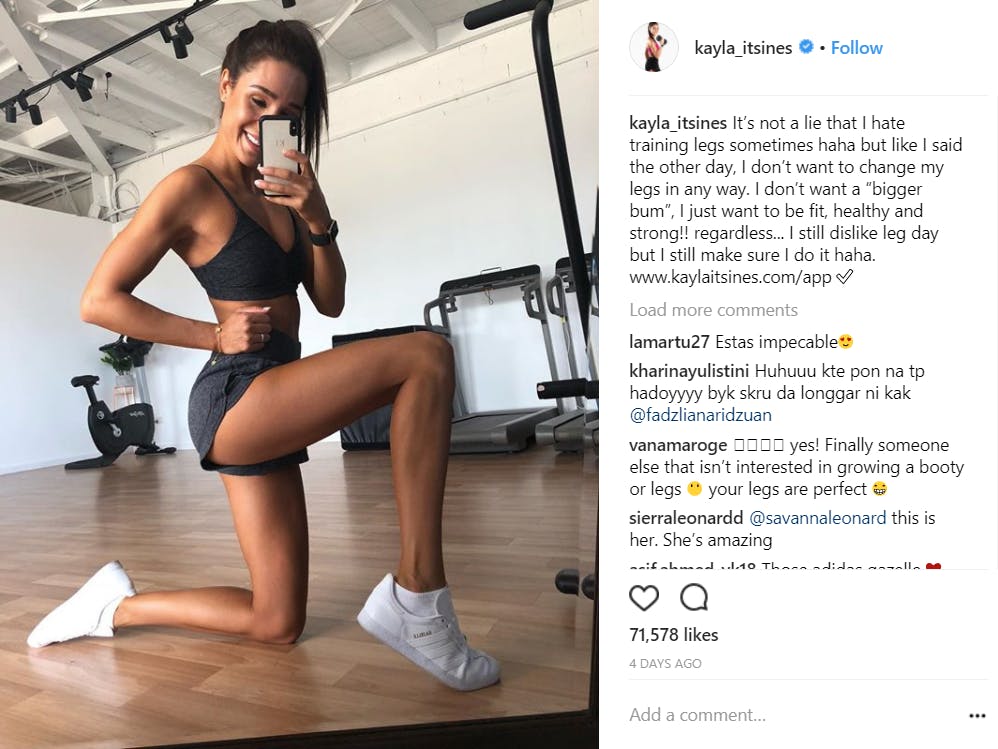 fitness models Instagram : kayla itsines