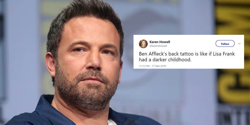 Ben Affleck’s Back Tattoo Is Real—And Twitter Can’t Stop Laughing