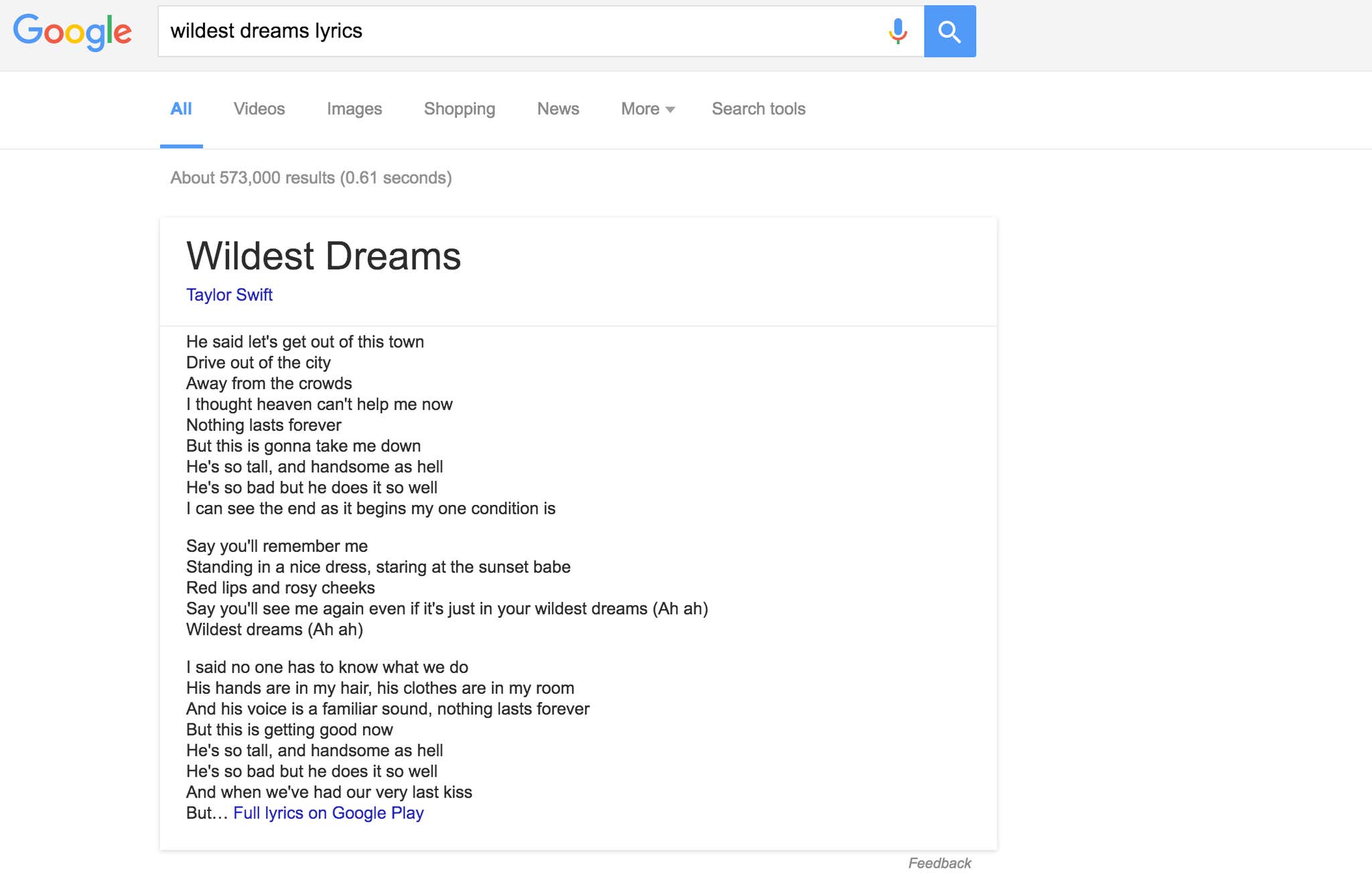 Google just added song lyrics to its search tool - The Daily Dot