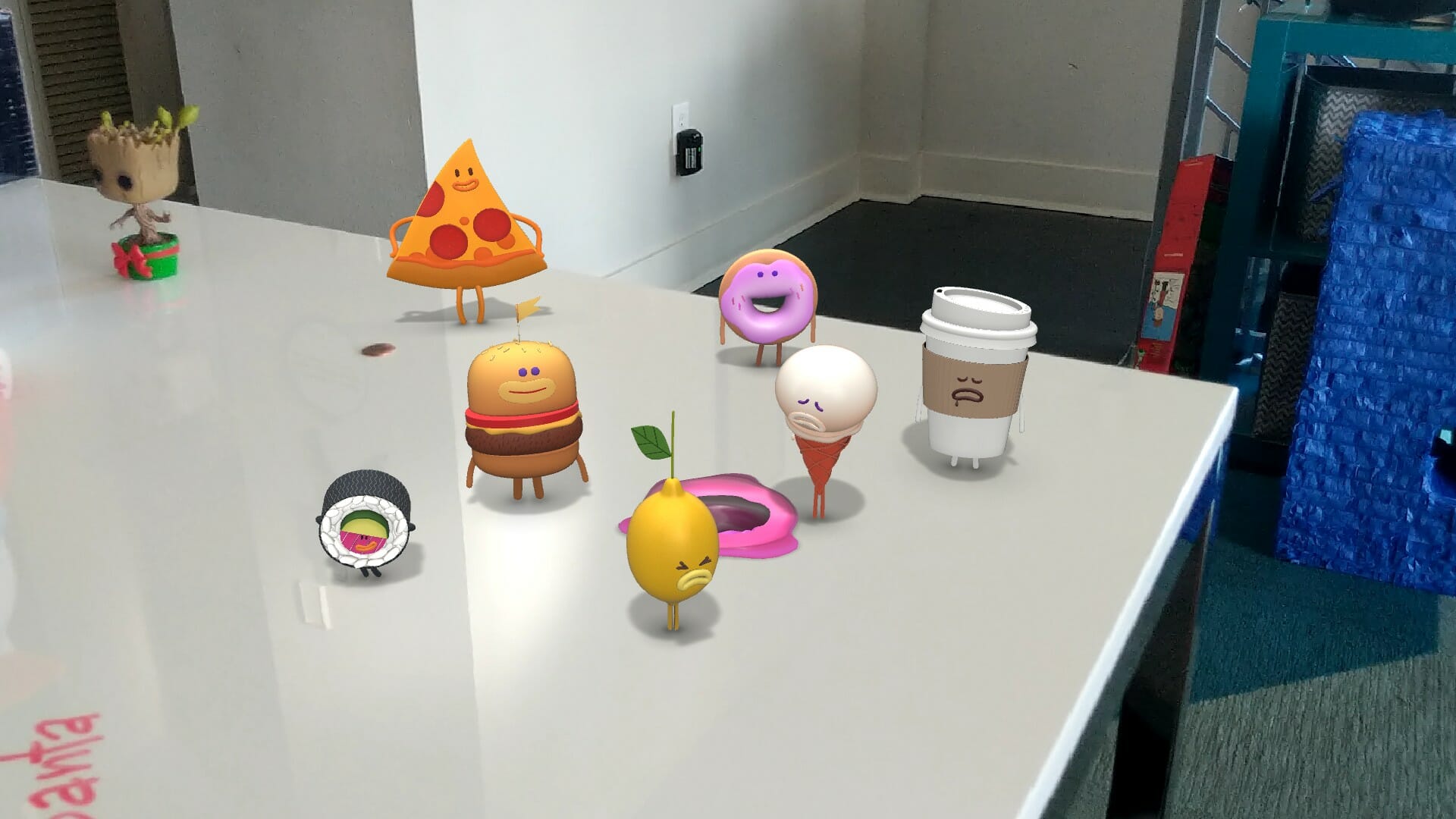 google ar stickers cute food