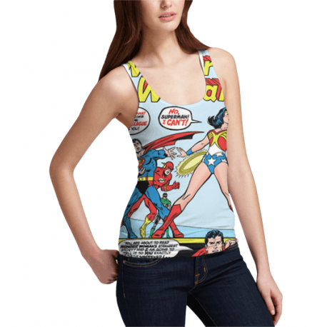 Geek fashion tank top Wonder Woman. 