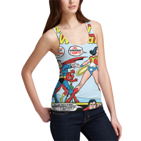 Geek fashion tank top Wonder Woman. 