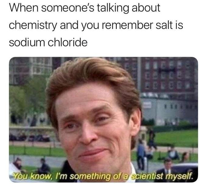 sodium chloride scientist meme