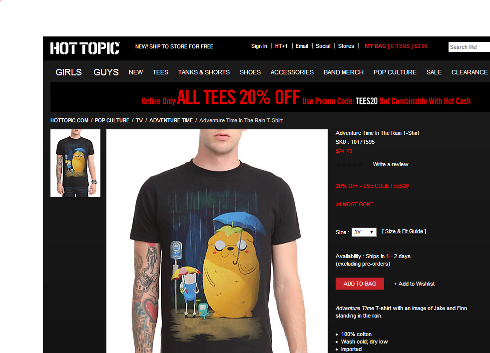 Hot Topic shirt debacle 