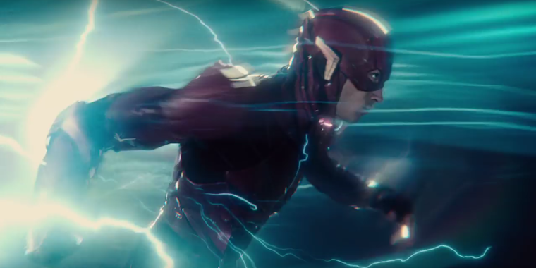the flash running in justice league trailer