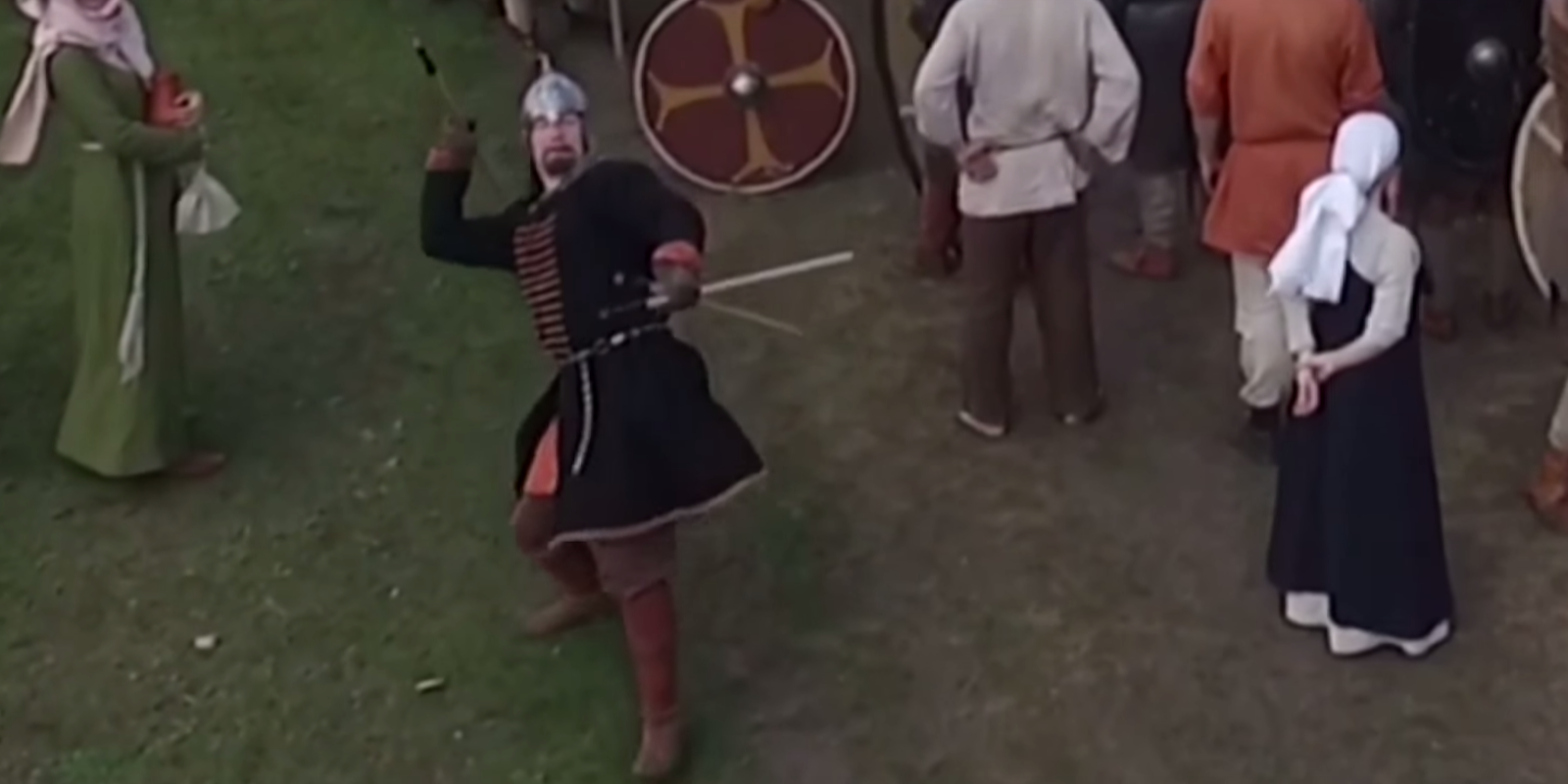 drone spear russia medieval reenactment