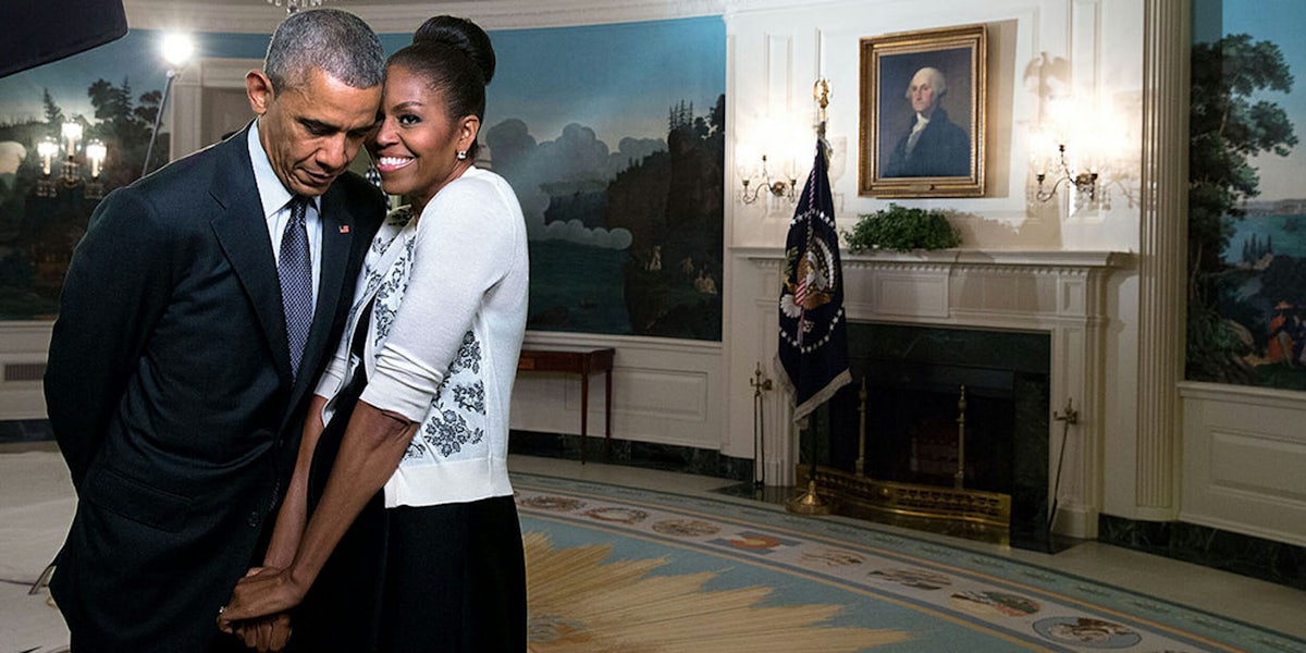 Former President Barack Obama and First Lady Michelle Obama