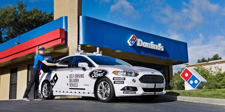 Ford Dominos pizza delivery car