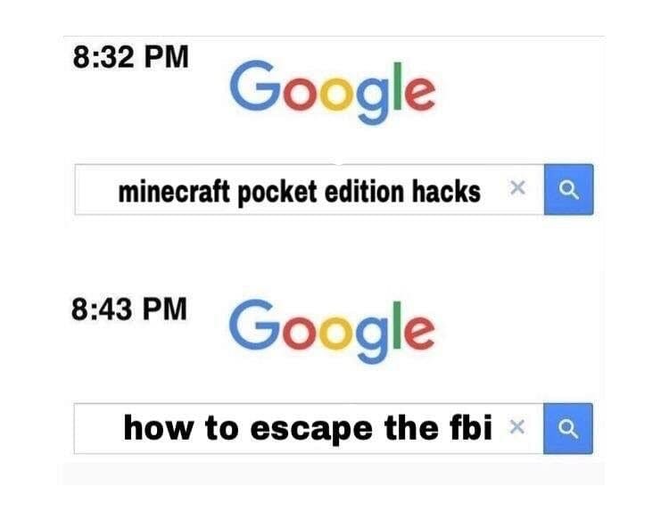 minecraft hacks google meme