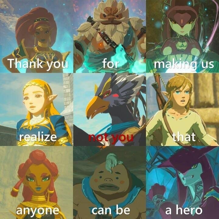 zelda breath of the wild not you meme