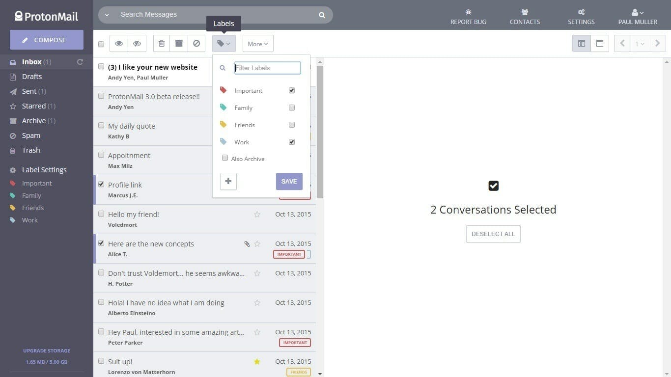 security apps : ProtonMail