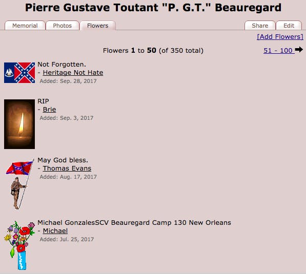 find a grave Pierre Gustave Toutant 'P.G.T.' Beauregard
