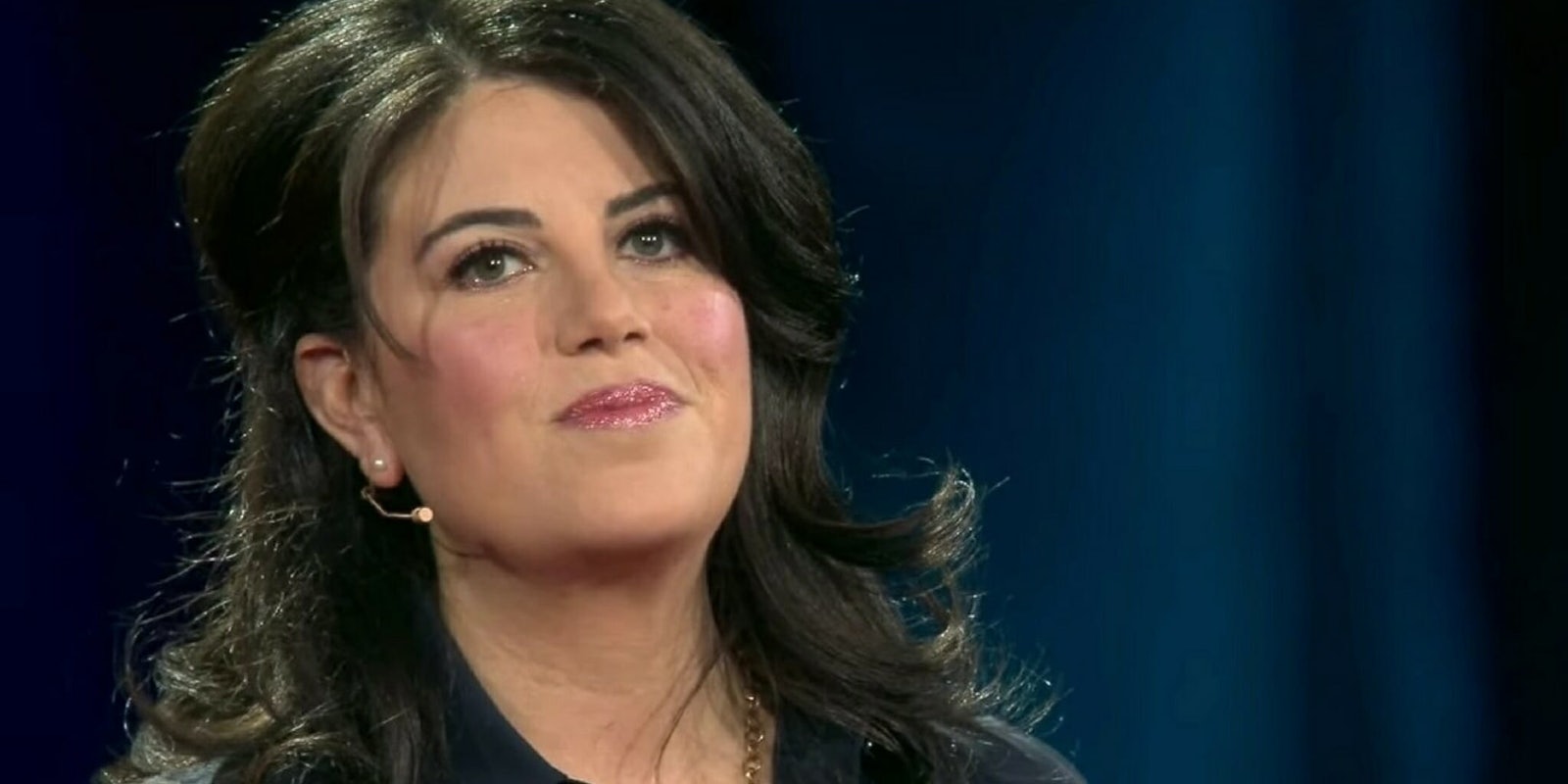 Monica Lewinsky delivers a TED Talk on cyberbullying in 2015.
