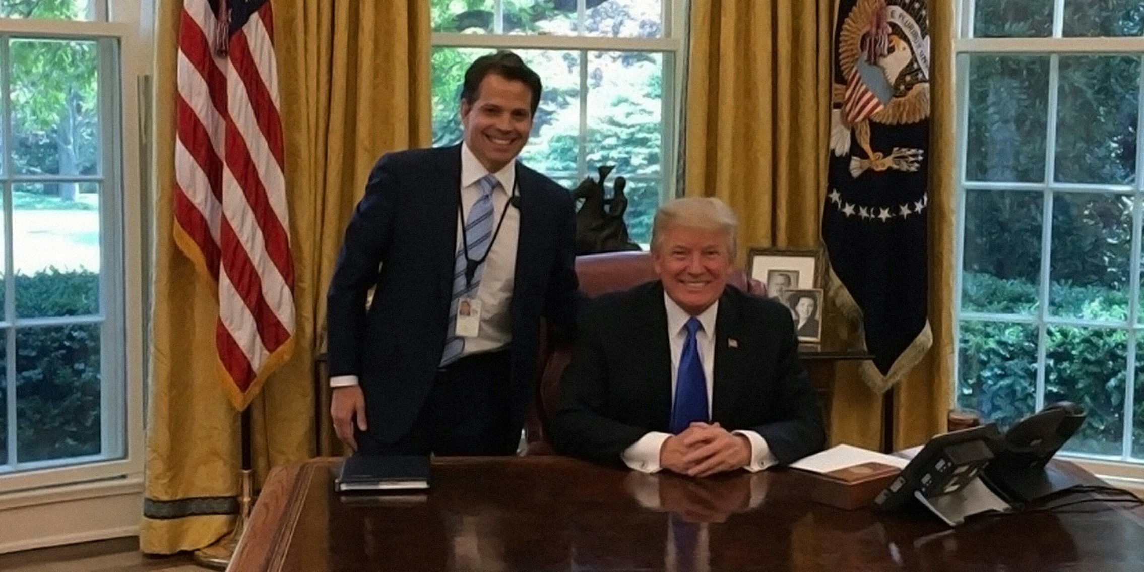 Anthony Scaramucci and Donald Trump in the Oval Office