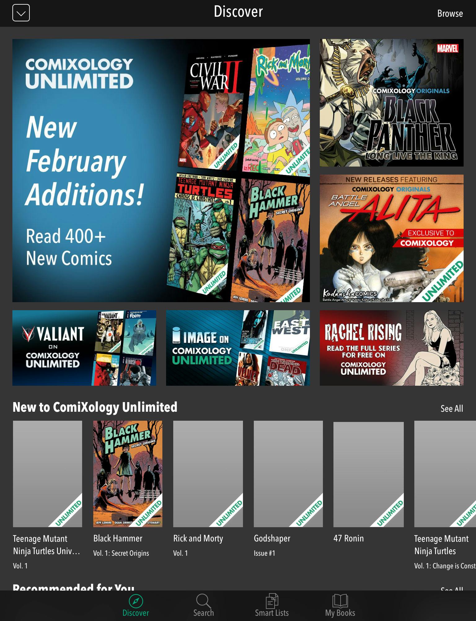 new comixology unlimited comics