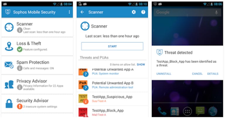 antivirus for android phones free: Sophos Mobile Security