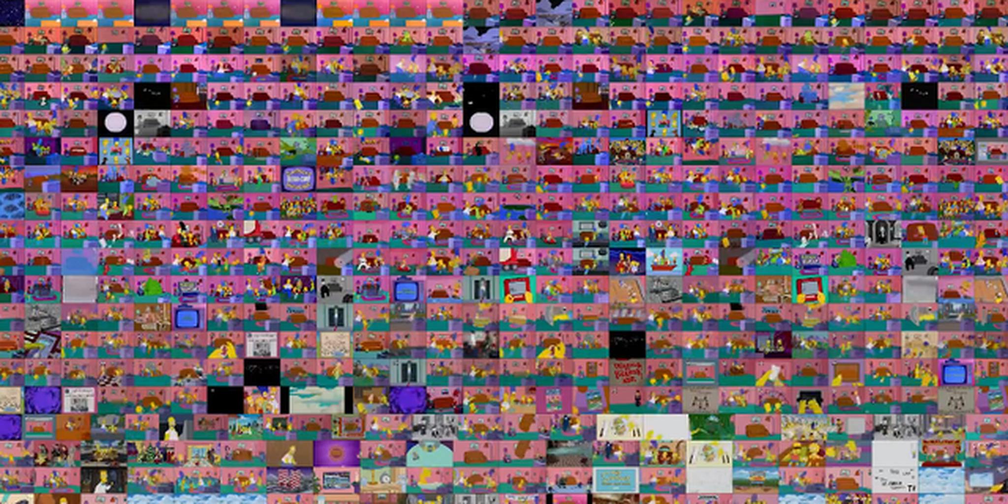 Enter the void that is every 'Simpsons' couch gag playing at once