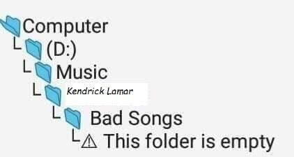 kendrick lamar folder empty meme