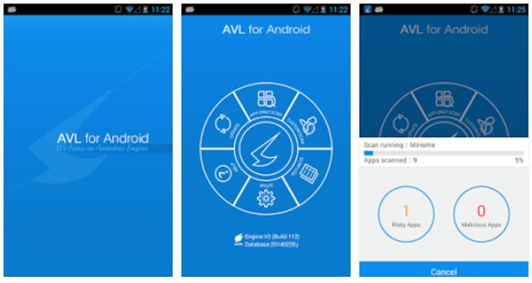 antivirus for android phones free : AVL Android app