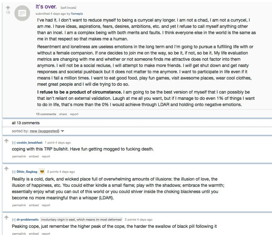 hopeless incel black pill reddit