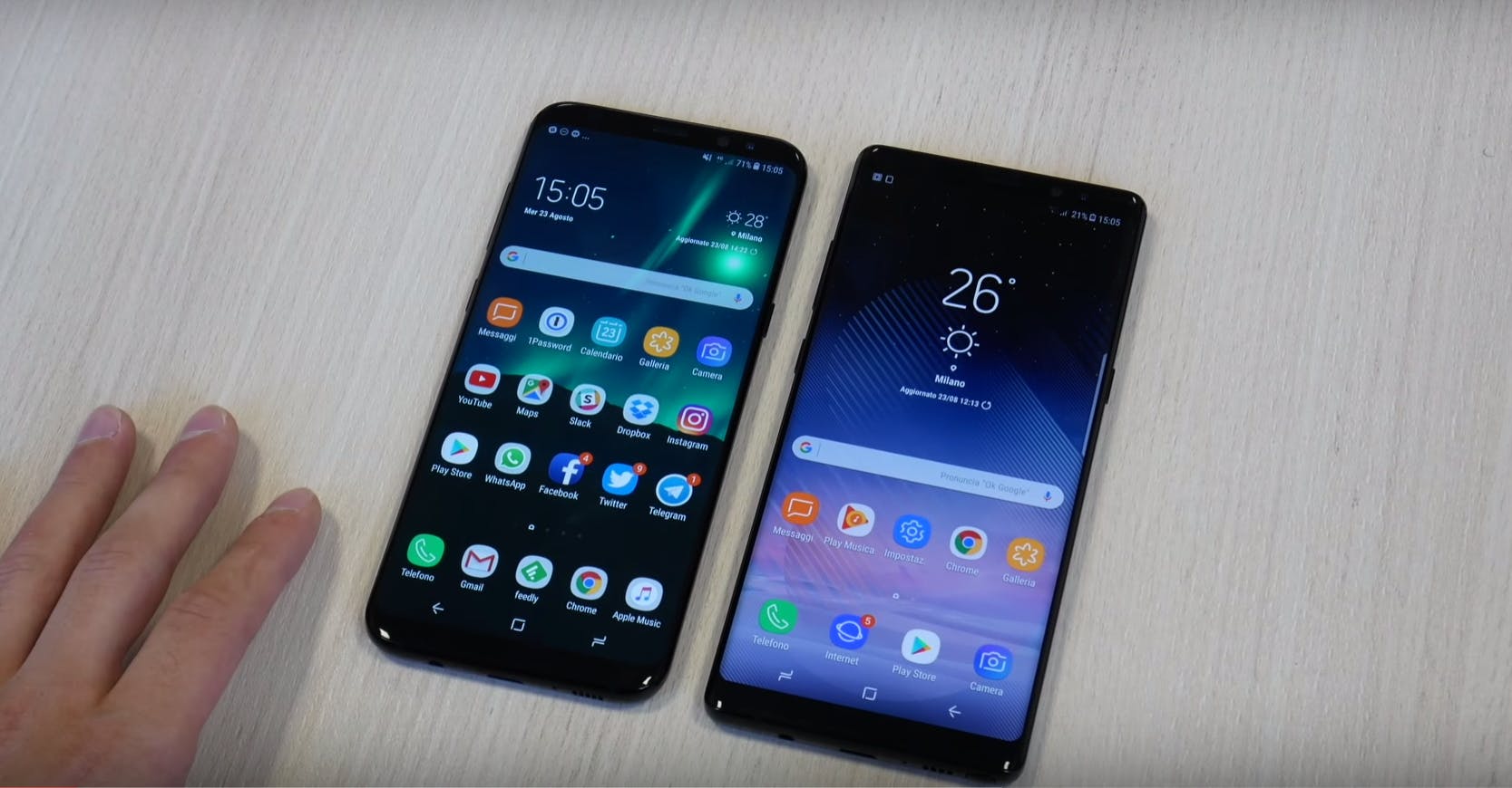 samsung galaxy note 8 vs galaxy s8+ smartphone comparison