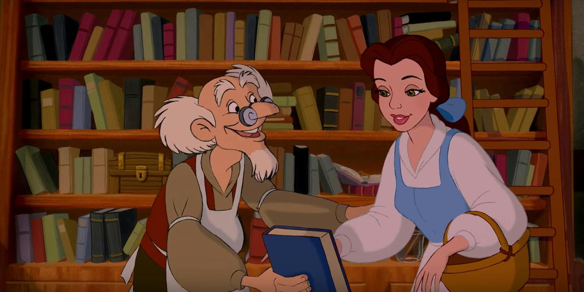 A closer look at the fan theory that Belle reads 'Aladdin' in 'Beauty