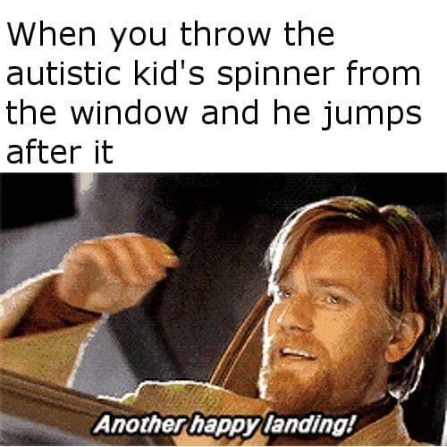 autism fidget spinner prequel meme