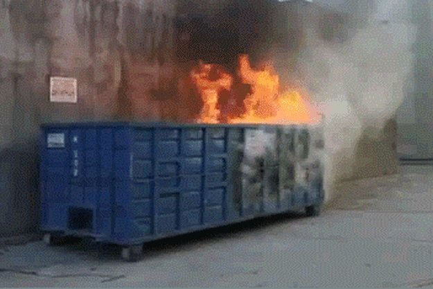 The Story Behind The Dumpster Fire Gif That Embodied The Year 16 The Story Behind The Dumpster Fire Gif That Embodied The Year 16