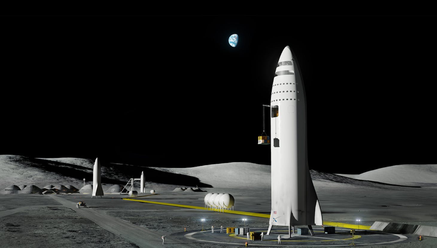 spacex bfr lunar colony