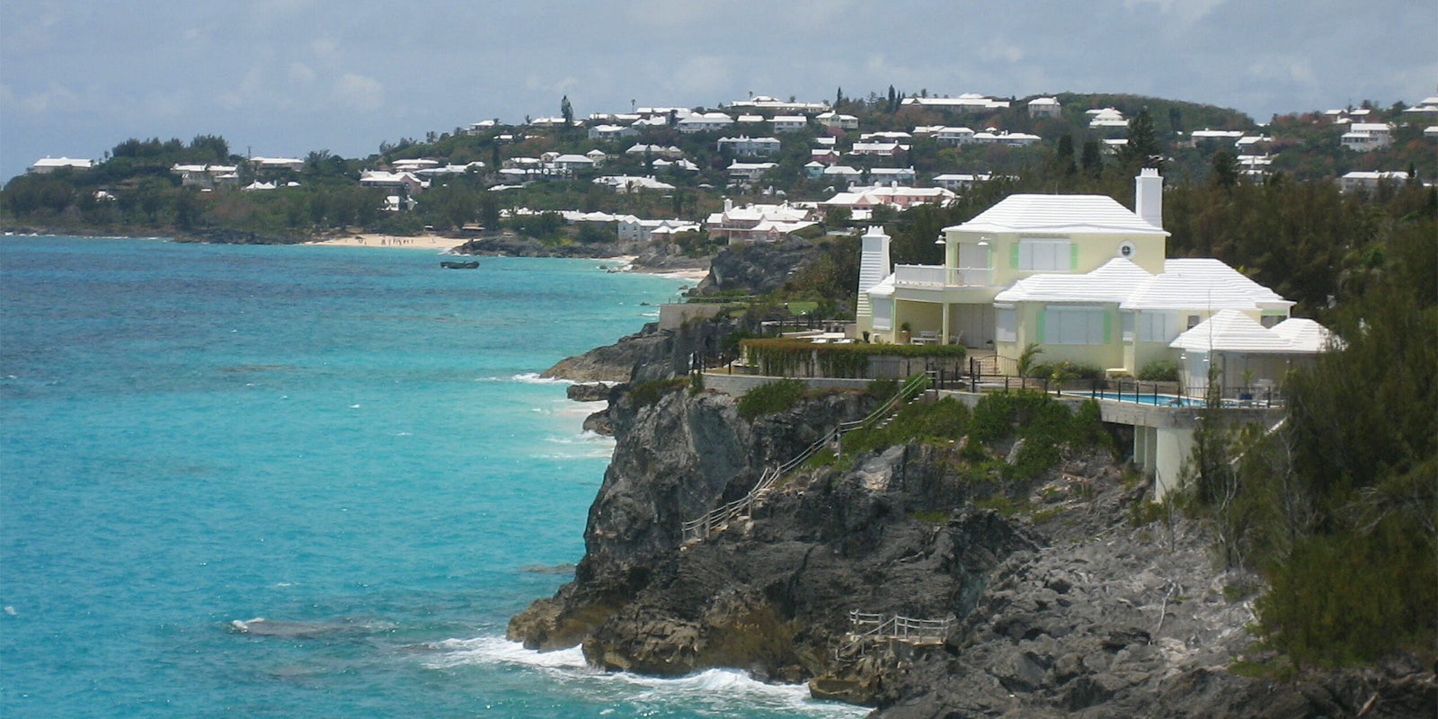 House on cliff in Bermuda