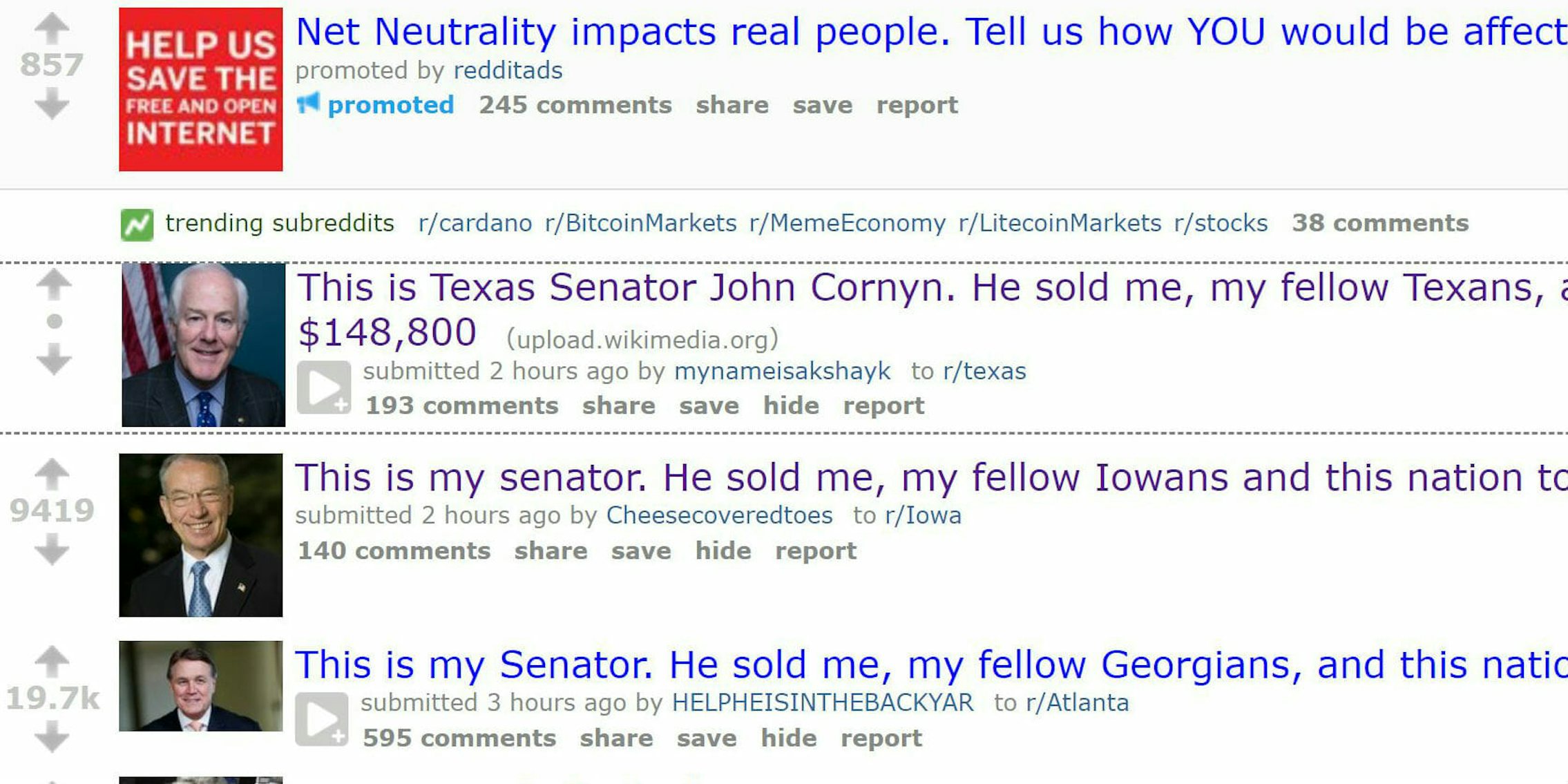 reddit net neutrality senators