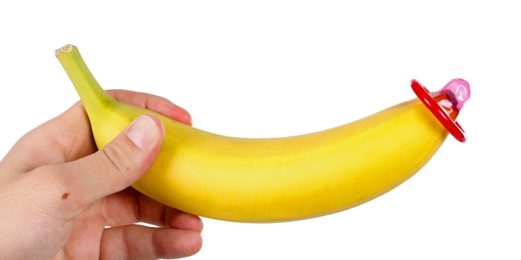 Condom on a banana