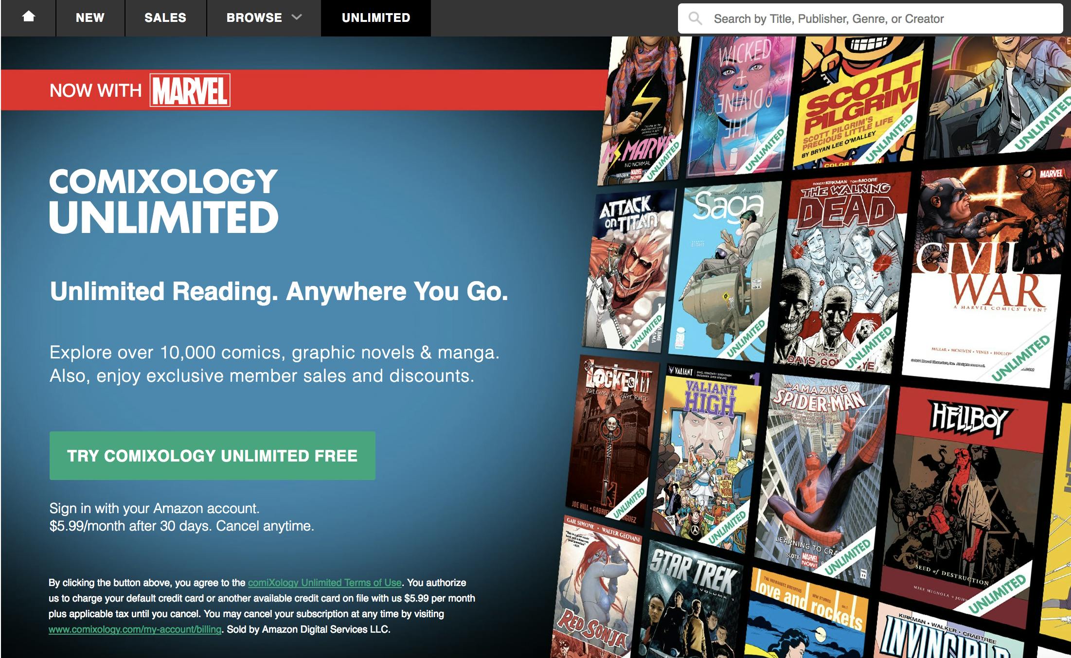 what is comixology unlimited