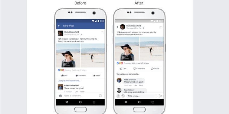 facebook app redesign news feed