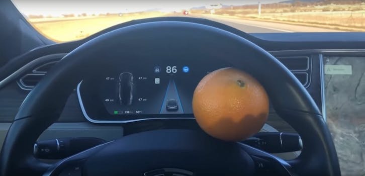 tesla orange autopilot autosteer self-driving hack