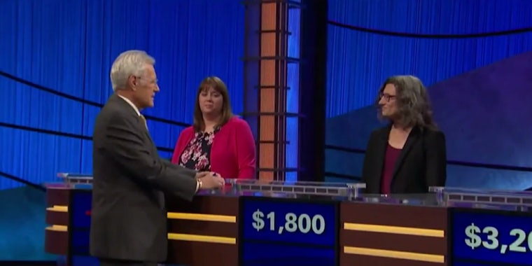 Alex Trebek is under fire on Twitter for making a sexist comment to a 'Jeopardy!' contestant.