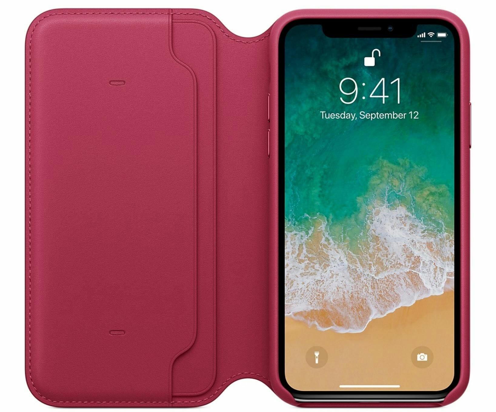 iphone x case leather apple folio