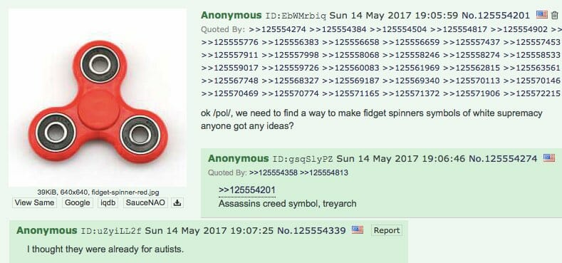 fidget spinner plot on /pol/