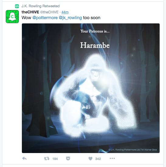 Pottermore Releases Patronus Quiz