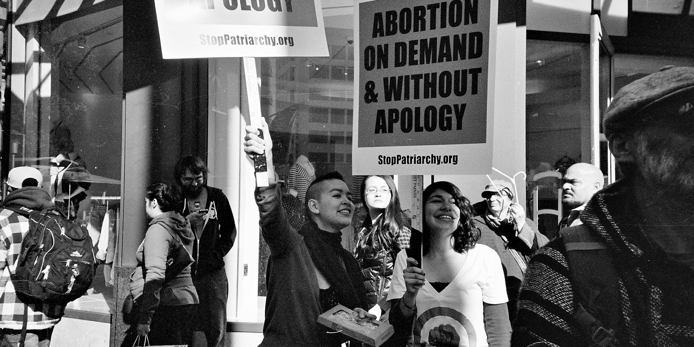 Women protesting anti-abortion legislation