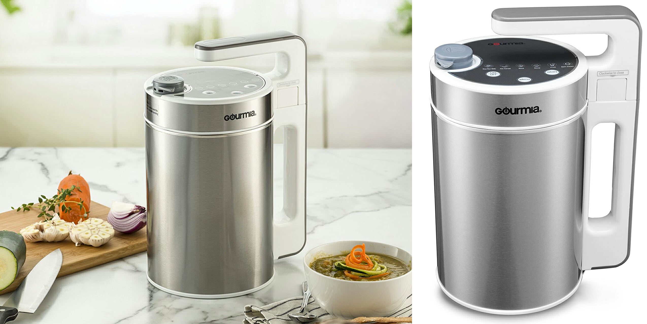 This 6in1 soup maker makes chowder, sauces, and soy milk with ease